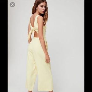 Aritzia Pale Yellow Écoulement Jumpsuit